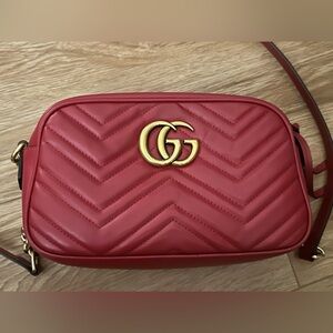 Red Chevron Crossbody Bag